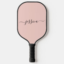 Paddel-Paddel mit rosa Rosa-Skriptnamen Pickleball Schläger