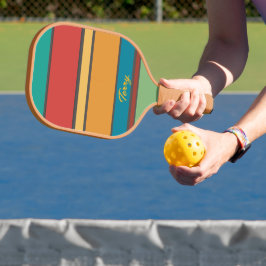 Paddel Retro - personalisieren mit Namen Pickleball Schläger