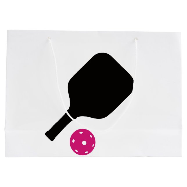 Paddel und rosa Bälle Große Geschenktüte (Rückseite)