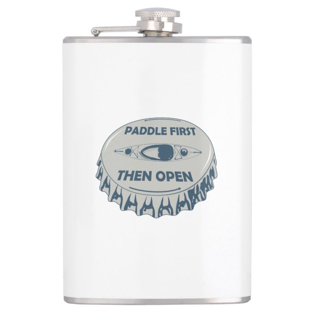 Paddel zuerst öffnen flachmann (Vorderseite)