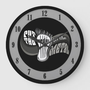 Paddel zum Metall Große Wanduhr