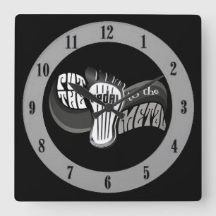 Paddel zum Metall Quadratische Wanduhr