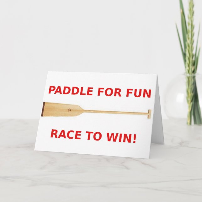 Paddel zum Spaß, Race to Win! Karte (Vorderseite)