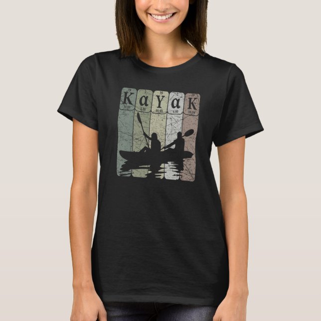 Paddelboot Periodensystems Elemente Paddeln Vintag T-Shirt (Vorderseite)