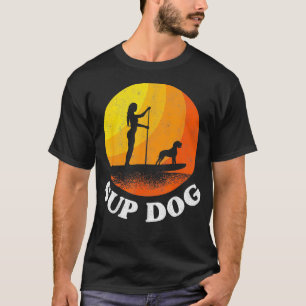 Paddelbrett Sonnenuntergang SUP Hundeschlitten Auf T-Shirt