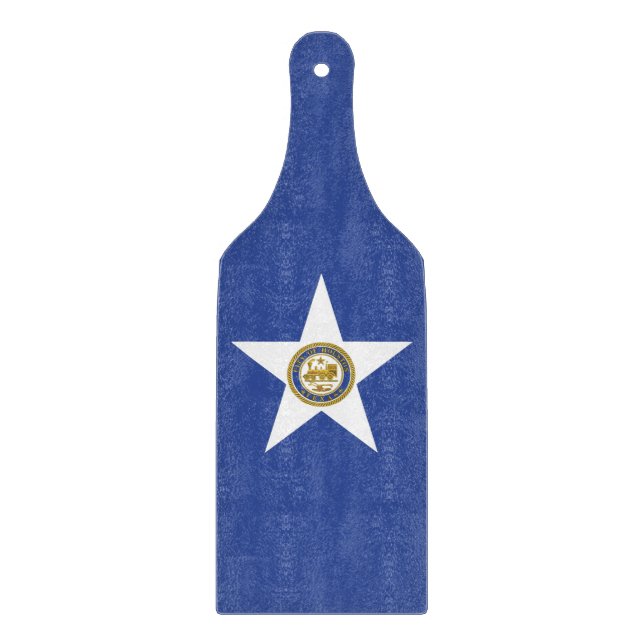 Paddelflagge auf dem Glasbrett in Houston Schneidebrett (Vorderseite)