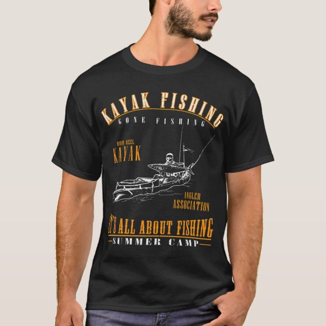 Paddeln / Fischen T-Shirt (Vorderseite)
