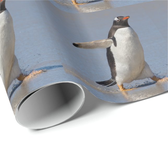 Paddeln von Gentoo Wrapping Paper Geschenkpapier (Rolleneckpunkt)