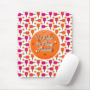 Paddelpaddel Pickleball Pink & Orange Pickleball P Mousepad