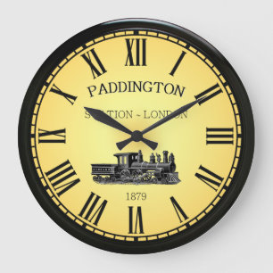 Paddington RR Station ~ London England ~ 1879 ~ Große Wanduhr