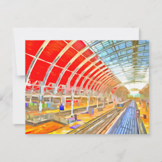 Paddington Station London Pop Art Postkarte