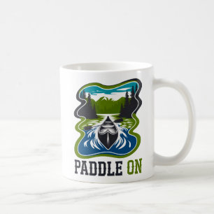 Paddle auf Kanu Erlebnis Bergsee Design Kaffeetasse