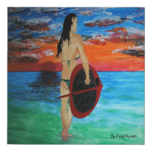 Paddle Boarding Morgenmalerei