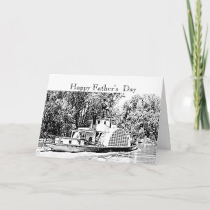 Paddle Boat on Murray River Victoria Nosalgic Karte