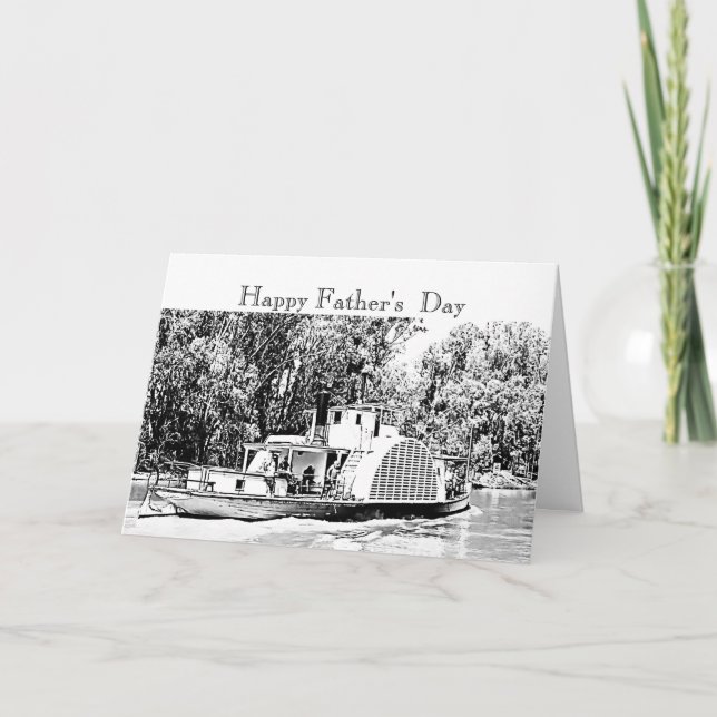 Paddle Boat on Murray River Victoria Nosalgic Karte (Vorderseite)