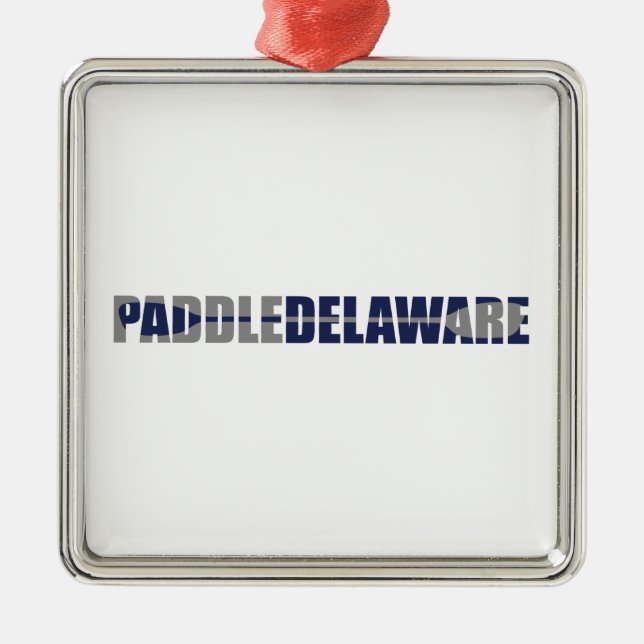 Paddle Delaware Kayaking Ornament Aus Metall (Vorne)