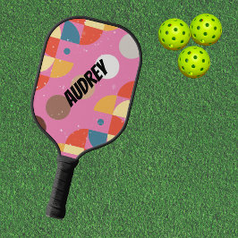 Paddle Girl/women, abstraktes Pickleball-Script