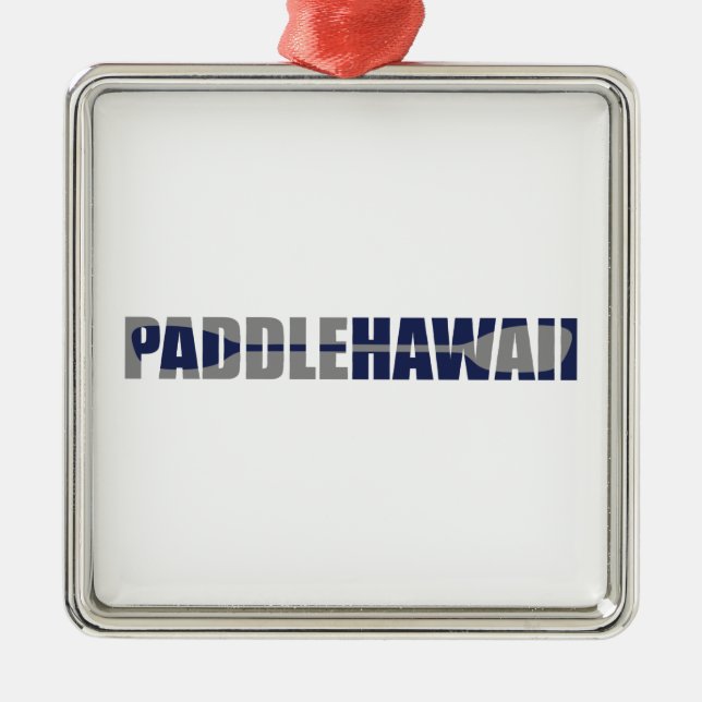 Paddle Hawaii Kayaking Ornament Aus Metall (Vorne)
