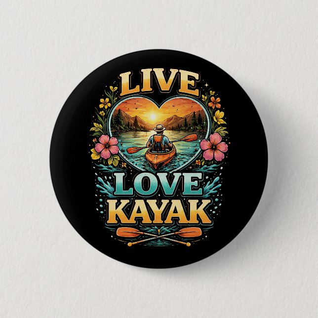 Paddle Into the Sunset Button (Vorderseite)