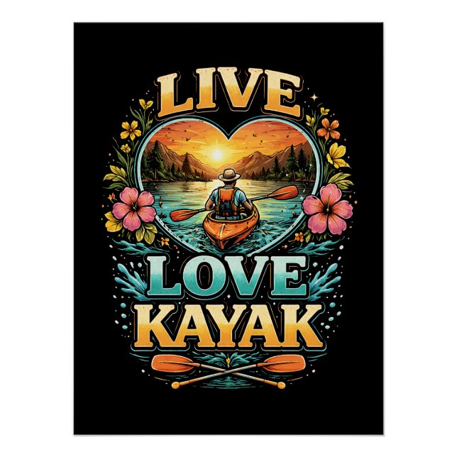 Paddle Into the Sunset Poster (Vorderseite)