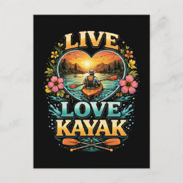 Paddle Into the Sunset Postkarte