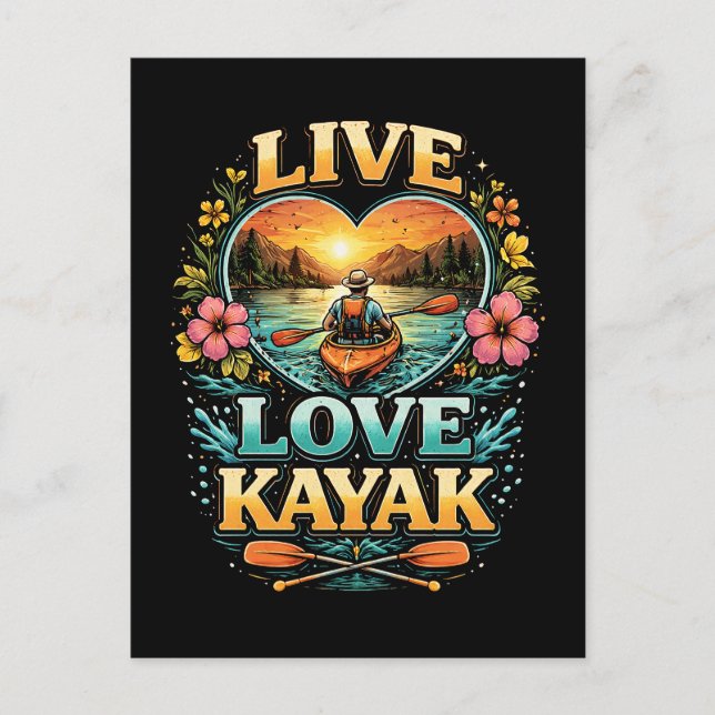 Paddle Into the Sunset Postkarte (Vorderseite)