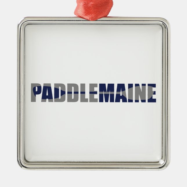 Paddle Maine Kayaking Ornament Aus Metall (Vorne)