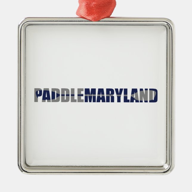 Paddle Maryland Kayaking Ornament Aus Metall (Vorne)