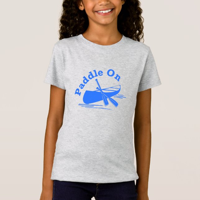Paddle On Design - Girls' Fine Jersey T - Shirt (Vorderseite)