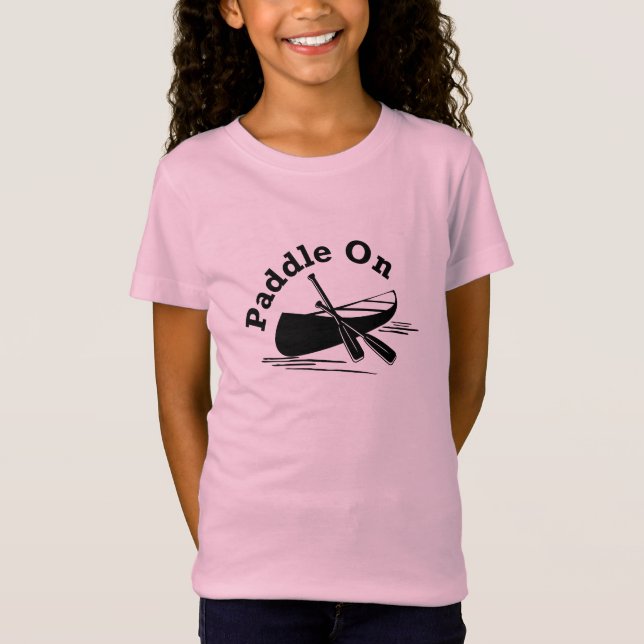 Paddle On Design - Girls' Fine Jersey T - Shirt (Vorderseite)