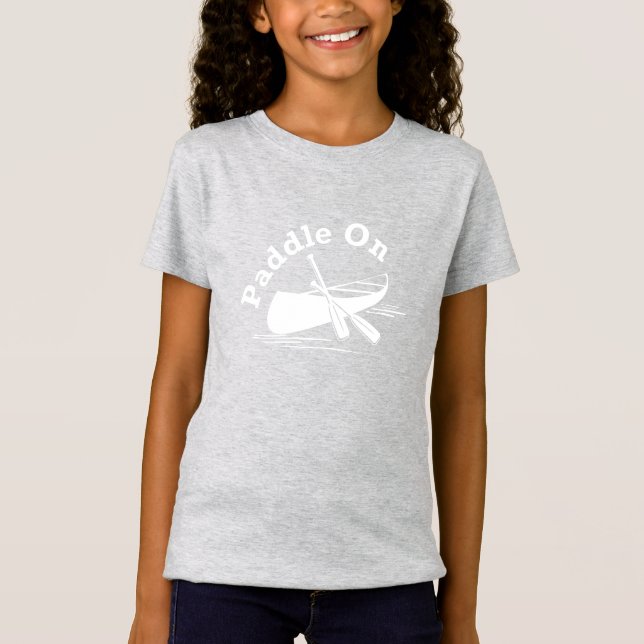 Paddle On Design - Girls' Fine Jersey T - Shirt (Vorderseite)