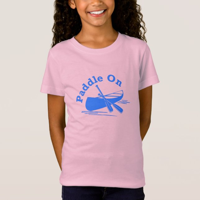 Paddle On Design - Girls' Fine Jersey T - Shirt (Vorderseite)