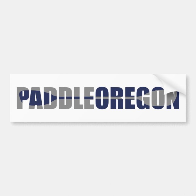 Paddle Oregon Kayaking Autoaufkleber (Vorne)