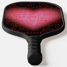 Paddle - Pickle Ball Rosa Herz Design