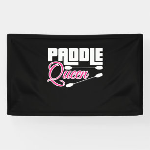 Paddle Queen Girl Kayak Banner