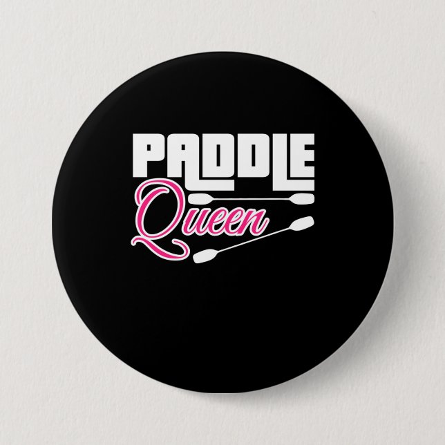 Paddle Queen Girl Kayak Button (Vorderseite)