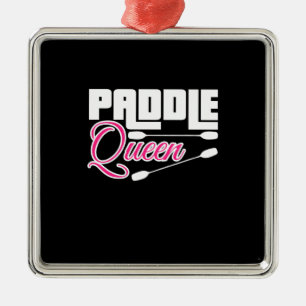 Paddle Queen Girl Kayak Ornament Aus Metall