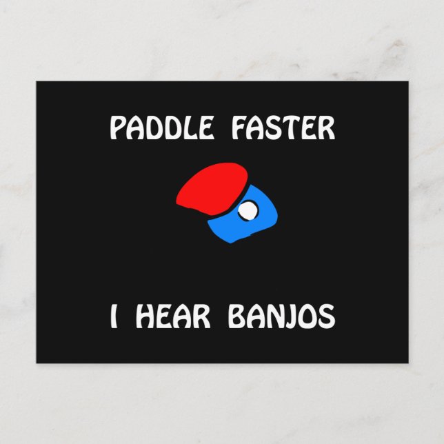 Paddle Schnell Ping Pong Postkarte (Vorderseite)