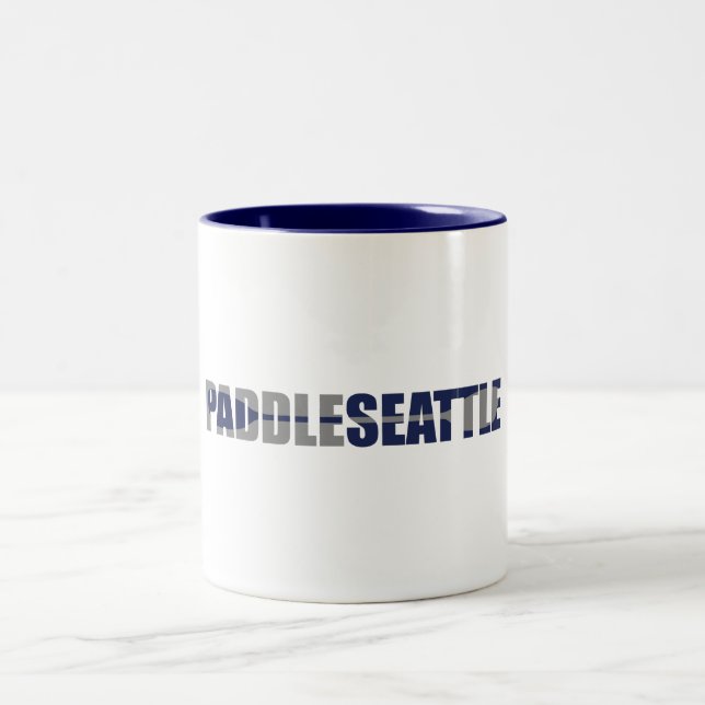 Paddle Seattle Kayaking Zweifarbige Tasse (Mittel)