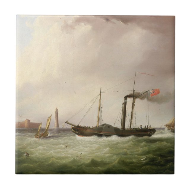 Paddle Steamer Ariel 1831 Fliese (Vorderseite)