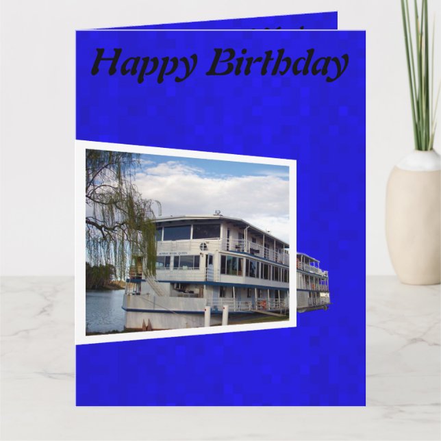 Paddle Steamer Jumbo Birthday Card Karte (Vorderseite)