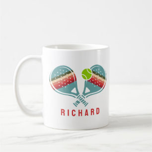 Paddle-Team-Stripteppiche für Pickleball Kaffeetasse
