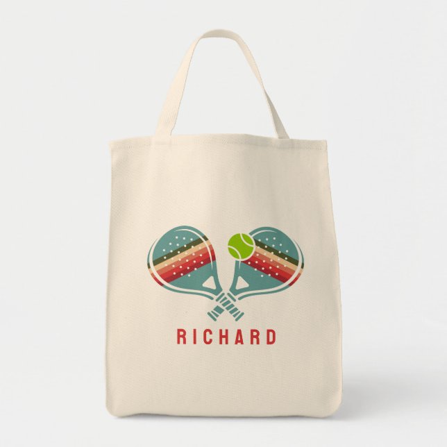 Paddle-Team-Stripteppiche für Pickleball Tragetasche (Vorne)