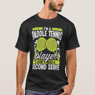 Paddle Tennis Spieler Match Turnier zweite Reihe T-Shirt
