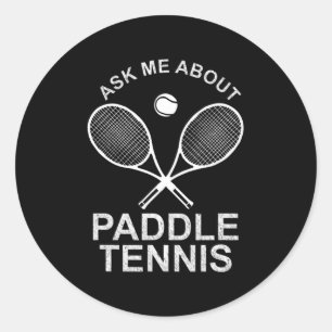 Paddle Tennis Tischtennis Beruflicher Spielplatz T Runder Aufkleber