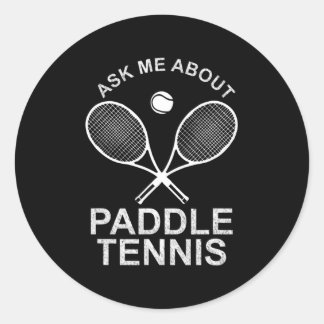 Paddle Tennis Tischtennis Beruflicher Spielplatz T Runder Aufkleber