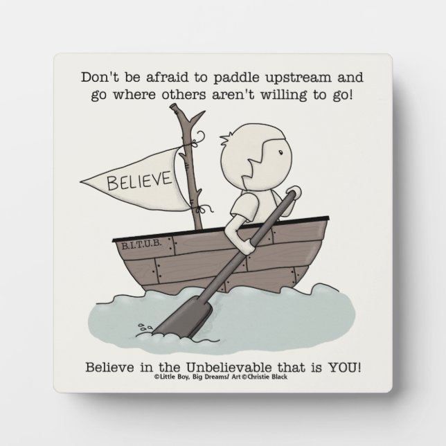 Paddle Upstream Fotoplatte (Vorderseite)