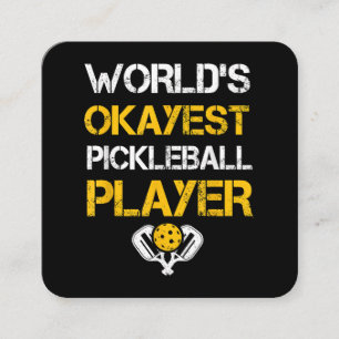 Paddle von Funny Pickleball - Pickleballing & P Quadratische Visitenkarte