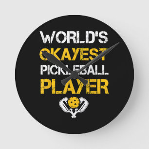 Paddle von Funny Pickleball - Pickleballing & P Runde Wanduhr