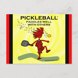 Paddle von Pickleball mit anderen Postkarte